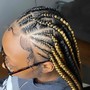 Tribal Braid w/  Medium Knotless Braids