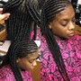 Waist length Box Braids