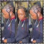 Small Feedin Cornrows/Ombre Ends