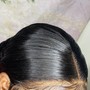 Ponytail, wash  and silk press