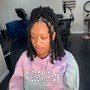 Small Extended Length French Curl Knotless Braids