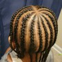 Adult Cornrows or Flat Twists with Individuals