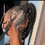 Slick braided ponytail