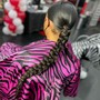 Natural hair braided