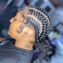 Natural hair braided