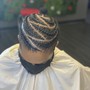 Mens basic cornrow braids