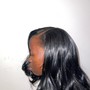 Feed-ins style  in the front Sew In the back