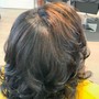 Blow Dry,  Silk Press or Hot Curl (thick-short)