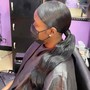 Sleek ponytail (shampoo and silk out)