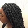 Med Box Braids with Feedin braids