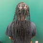 Med knotless braids