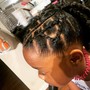 Kids braids natural hair with shampoo, cond, blowdry