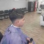 Women barber cut and style