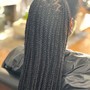 4-6 Feed in braids with Weave ponytail