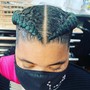 Starter loc retwist (starter to top of ears)