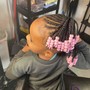 Updo feedin Braids