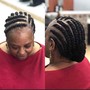 Cornrows (client’s natural hair no hair added)