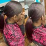 Soft Press with ponytail bang optional natural hair only must confirm with stylist on hair texture