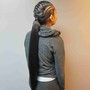 6 Dess Dior braids into a bun (6 braids)