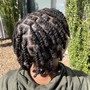 Men’s small two stand twist  (loose hair not locs)