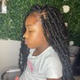 Kids Small Knotless with curled ends