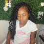 Kids Small Knotless with curled ends