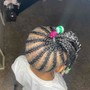 Kid's Braids With Hair Added