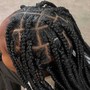 Medium knotless Box Braids