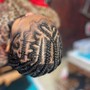 Men's/Boys Crown Cornrows "Man-Bun" Braids