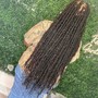 Shoulder length textured locs