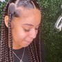 Ombre add on to knotless box braids