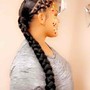 Braided ponytail (8 cornrows)