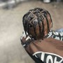 Braiding hair for cornrows