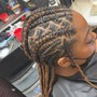 Feedin Braids in the front weave in the back