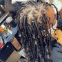 Medium Dreadlocks re-twist  with a wash