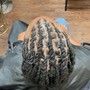 Medium Dreadlocks re-twist  with a wash