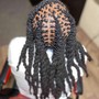 Loc 2 strand twists with added hair