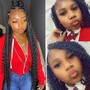 Medium knotless Braids