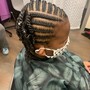 Kid’s Cornrows with twist at the end