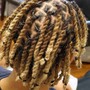 Box Braid (Med/Sm) Takedown w/shampoo, steam treatment, and Blowdry