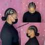 Lemonade cornrows with a heart