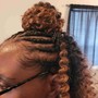 5-6 BRAIDS(TOP) CURLY CROCHET(BACK)