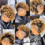 Cut, relaxer, color and style