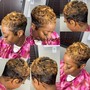 Cut, relaxer, color and style