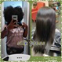 Silk press long Natural hair