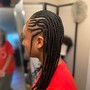 Braids on long natural hair