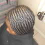 Three row feedin  cornrows braid styles