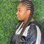 Small/Medium Straight Back Feed In Braids