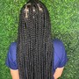 Small/Medium Straight Back Feed In Braids