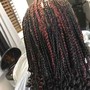 Large two strand twists/ individual plaits no hair added